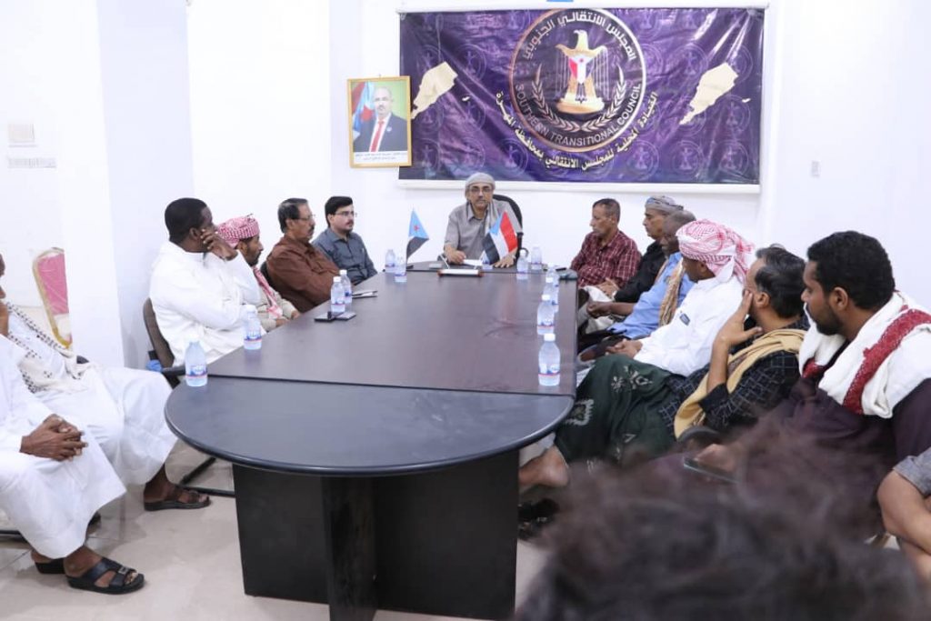 سعدان يلتقي قيادات وكوادر أنتقالي المهرة