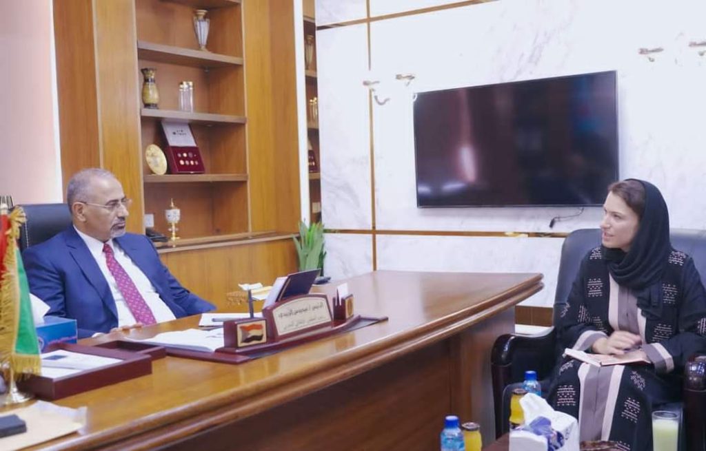 الرئيس الزُبيدي يلتقي المدير الإقليمي لمنظمة “فريدريش إيبرت” الألمانية