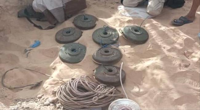 شبوة .. الأجهزة الأمنية تُفكك عبوات ناسفة في ميفعة