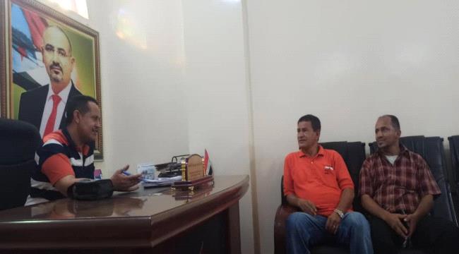 رئيس انتقالي لحج يلتقي مدير عام مكتب الشباب والرياضة وقيادة انتقالي الملاح