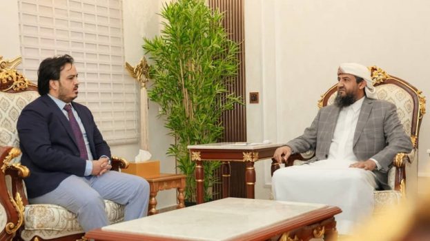 المحرّمي يناقش مع وزير الكهرباء جهود تطوير الخدمة ويشيد بالدعم الإماراتي لمشاريع الطاقة المتجددة
