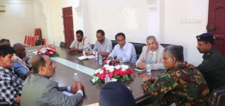 فريق التوجيه والرقابة الرئاسي يزور إدارة أمن محافظة المهرة