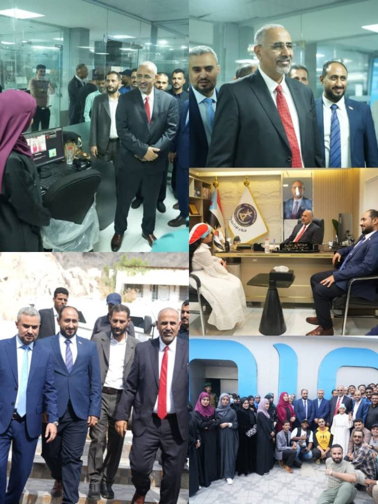 الزُبيدي يتفقد سير العمل بقطاع الإذاعة والتلفزيون الجنوبي