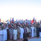 شيوخ ووجهاء مديرية حات ومناطق بلحاف ينضمون إلى ساحة الاعتصام الشعبي المفتوح بمدينة الغيضة